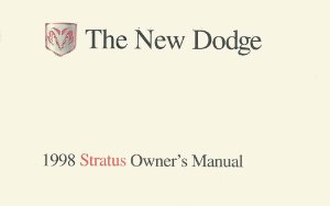 1998 Dodge Stratus Owner's Manual