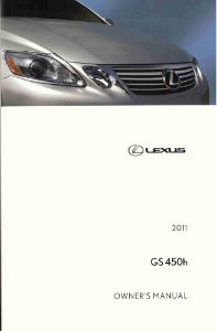 2011 Lexus GS 450h Owner's Manual