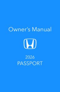 2026 Honda Passport Owner's Manual