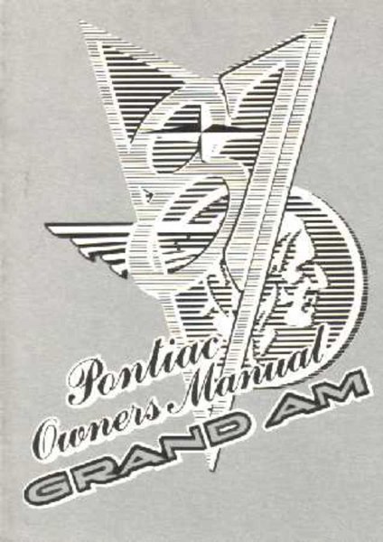 1987 Pontiac Grand Am Owner's Manual