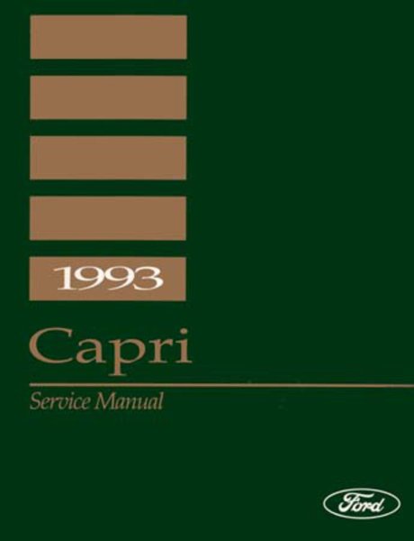 1993 Mercury Capri Factory Shop Service Manual