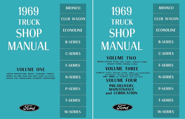 1969 Ford Truck F-100, F-250, F-350 Factory Shop Service Manual