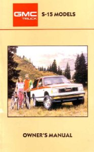 1987 GMC S-15 Jimmy & Pickup Owner's Manual