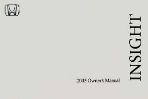 2003 Honda Insight Owners Manual User Guide