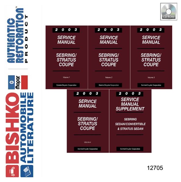 2003 Chrysler Sebring, Dodge Stratus Factory Shop Service Manual