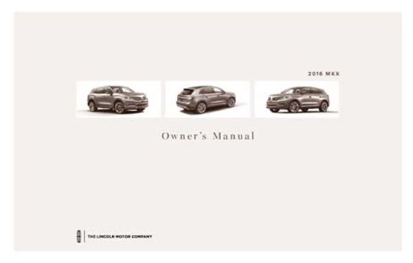 2016 Lincoln MKX Owner's Manual