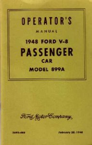 1948 Ford V-8 Car Owner's Manual
