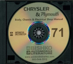 1971 Chrysler IMPERIAL, PLYMOUTH - ALL MODELS Factory Shop Service Manual