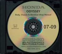 2007-09 HONDA ODYSSEY Body, Chassis & Electrical Service Manual w/ETM Manual sample image