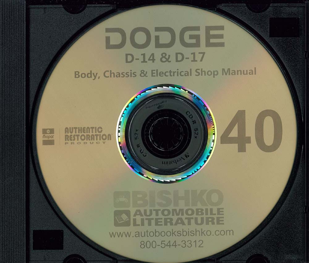 1940 DODGE Body, Chassis & Electrical Service Manual