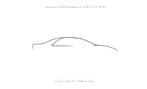 1995 Chrysler Concorde Owner's Manual