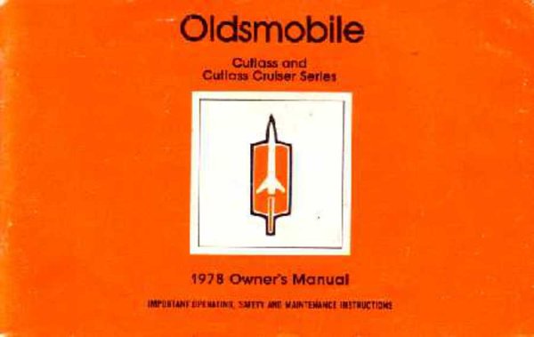 1978 Oldsmobile Cutlass, Cutlass Cruiser Owner's Manual