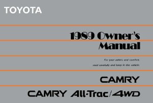 1989 Toyota Camry All-Trac / 4WD Owner's Manual