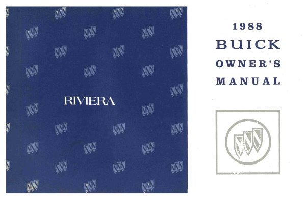 1988 Buick Riviera Owner's Manual
