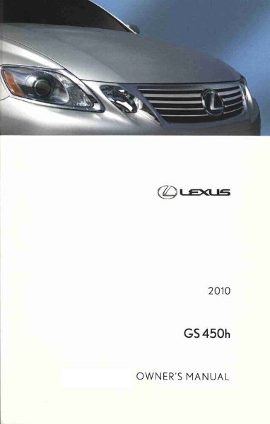 2010 Lexus GS 450h Owner's Manual