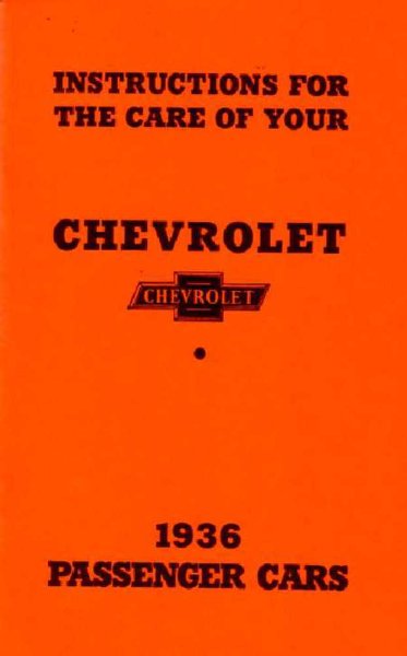 1936 Chevrolet All Models Owner's Manual