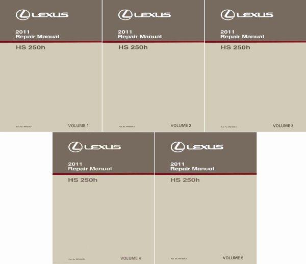 2011 Lexus HS 250h Factory Shop Service Manual