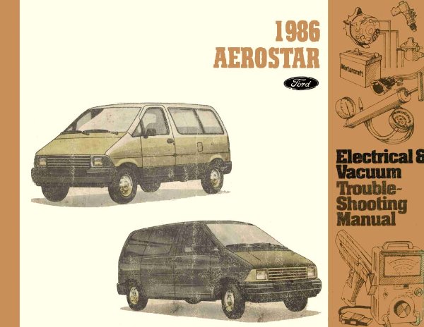 1986 Ford Truck Aerostar Wiring Diagrams Manual