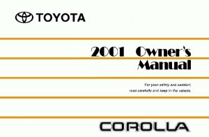2001 Toyota Corolla Owner's Manual