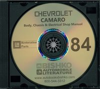 1984 CHEVROLET CAMARO Body, Chassis & Electrical Service Manual sample image
