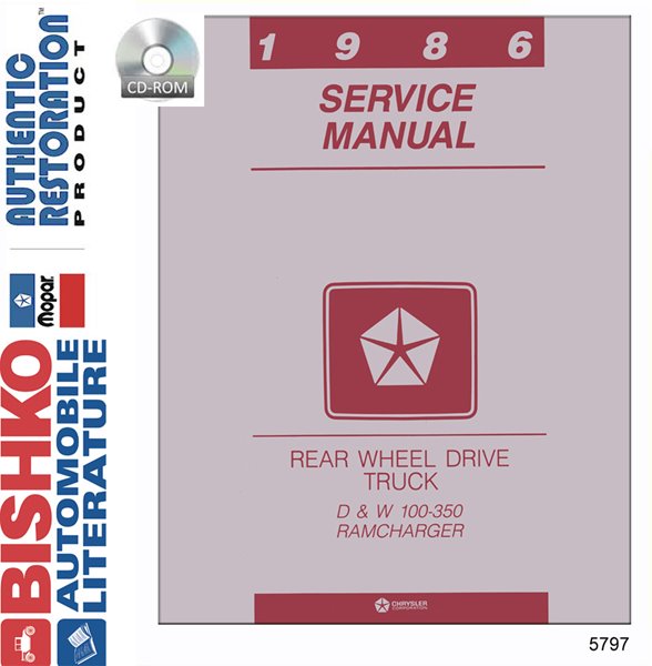 1986 Dodge D/W 150-350 Truck, Ramcharger Factory Shop Service Manual
