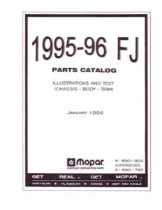 1995–1996 Chrysler Sebring, Avenger, Talon Parts Book