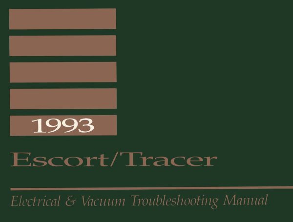 1993 Ford Escort, Tracer Wiring Diagrams Manual
