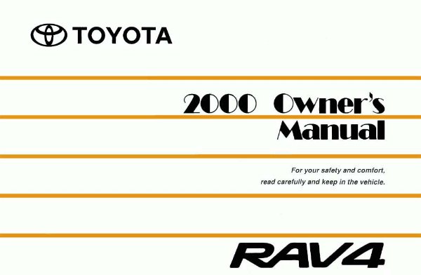 2000 Toyota Rav4 Owner's Manual
