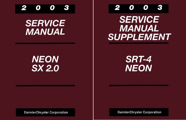 2003 Dodge Neon Factory Shop Service Manual