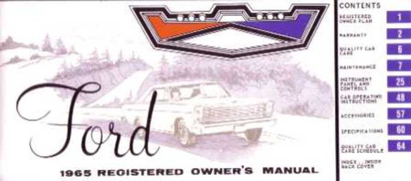 1965 Ford Galaxie Owner's Manual