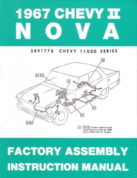 1967 Chevrolet Chevy ll Nova Assembly Manual Book Rebuild Instructions Drawings