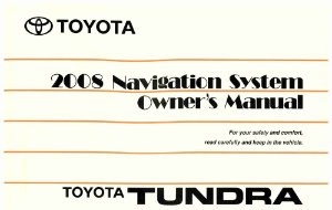 2008 Toyota Tundra Owner's Manual