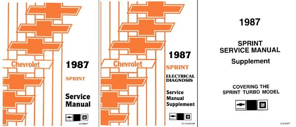 1987 Chevrolet Sprint Factory Shop Service Manual