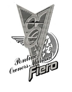 1987 Pontiac Fiero Owner's Manual