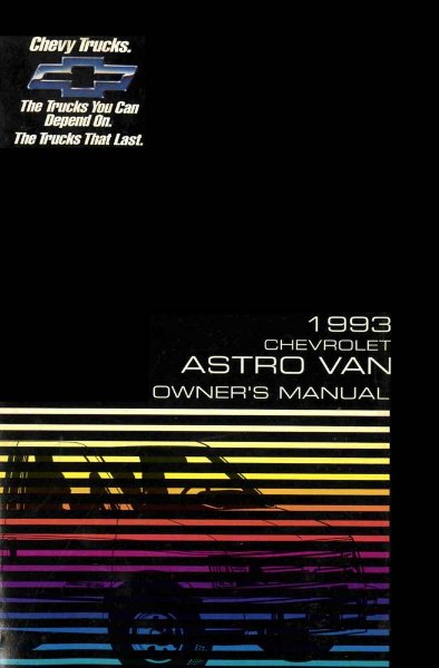 1993 Chevrolet Astro Owner's Manual