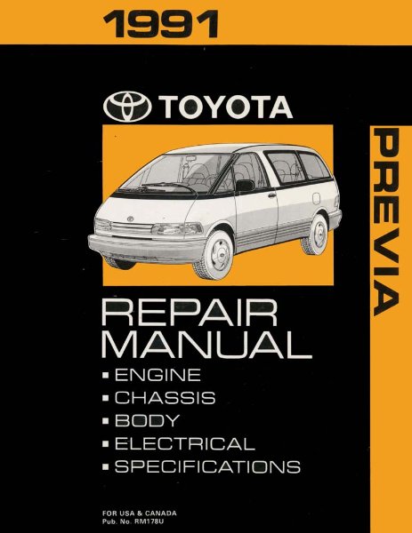 1991 Toyota Previa Factory Shop Service Manual