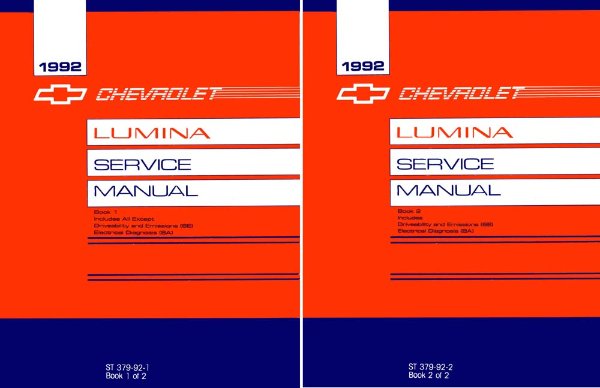 1992 Chevrolet Lumina Factory Shop Service Manual