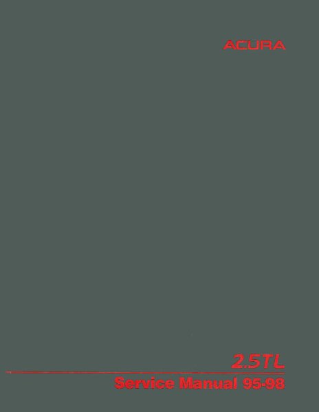 1995–1998 Acura 2.5TL Factory Shop Service Manual