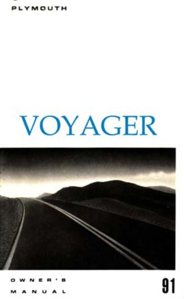 1991 Plymouth Voyager Owner's Manual