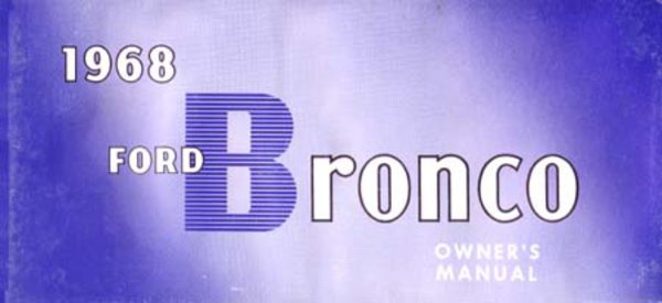 1968 Ford Bronco Owner's Manual
