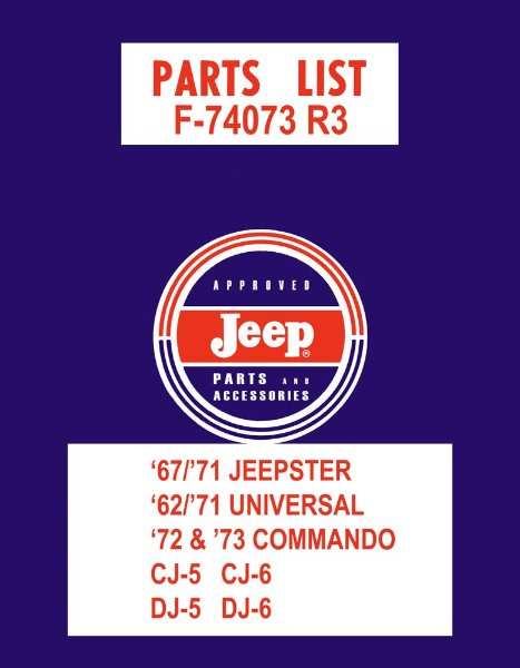 1962–1973 Jeep Jeepster Parts Book