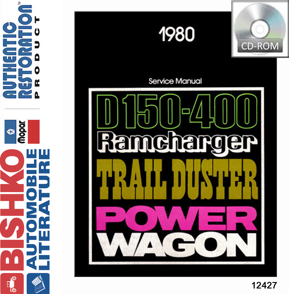 1980 DODGE RAMCHARGER & PLYMOUTH TRAIL DUSTER Body, Chassis & Electrical Service Manual
