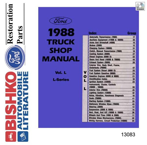 1988 Ford L-Series Truck Factory Shop Service Manual