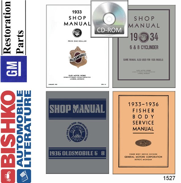 1933–1936 Oldsmobile ALL MODELS FISHER BODY Factory Shop Service Manual