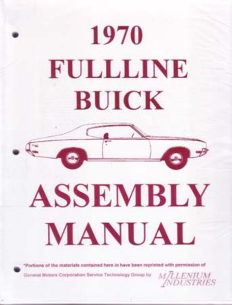 1970 Buick Assembly Manual Book Rebuild Instructions Illustrations Drawings