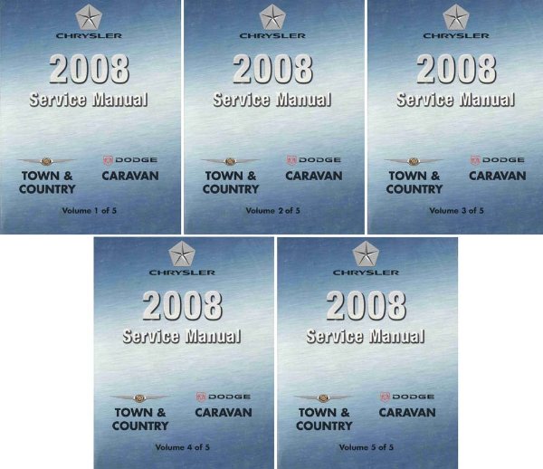 2008 Chrysler Town & Country, Caravan Factory Shop Service Manual