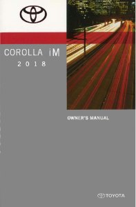 2018 Toyota COROLLA IM Owner's Manual