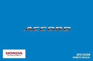 2016 Honda Accord Sedan Owner's Manual