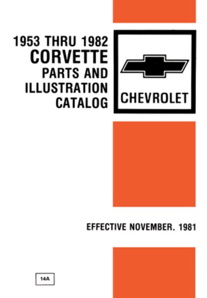 1953 1979 1980 1981 1982 Corvette Parts Numbers Book List Guide Interchange