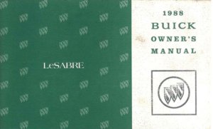 1988 Buick LeSabre Owner's Manual